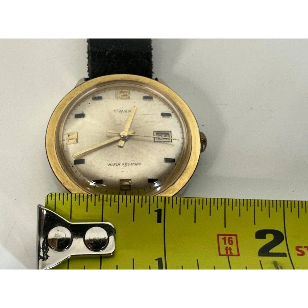 Vintage Timex Gold Tone Water Resistant Watch Date Window‎ 039/1 (8)